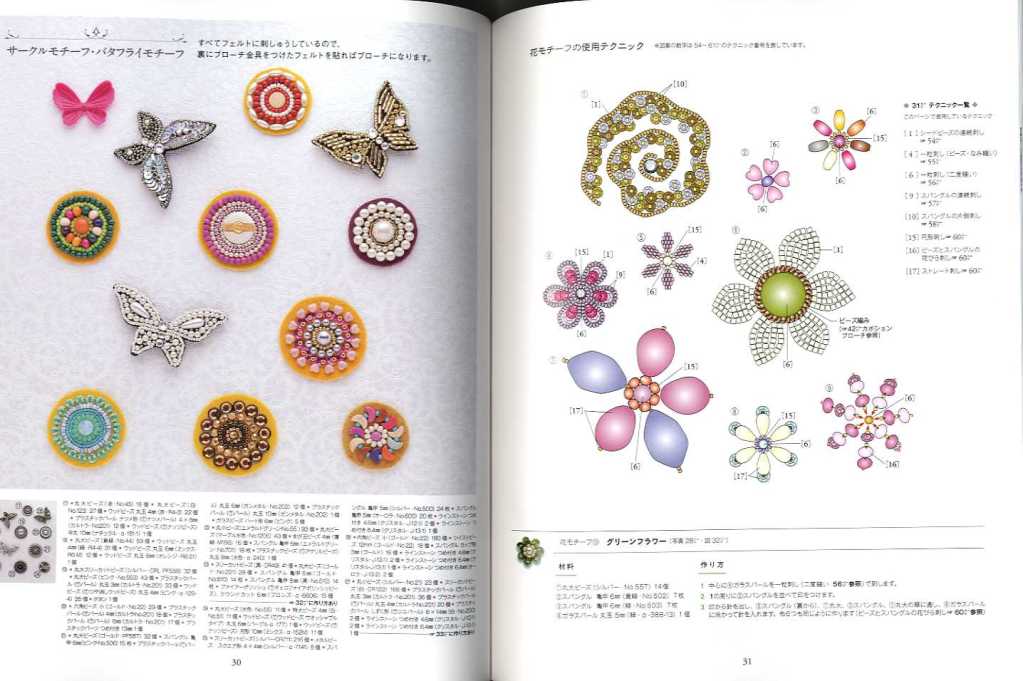 Bead deco embroidery technique book - decorate beads, spangles, in the Pearl!